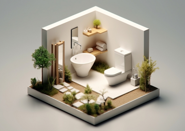 個室トイレの模型